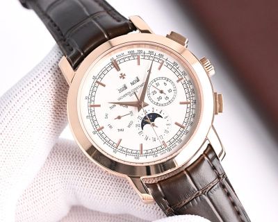 TW Factory Vacheron Constantin Patrimony Italian Cowhide Leather Strap Rose Gold/Gold Case Watch